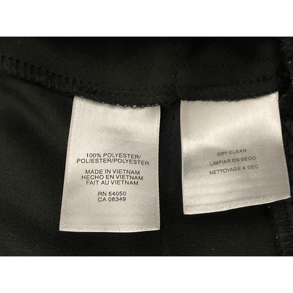 Jones Wear‎ Dress 12 Black White Floral Tiered Ruffle Sleeveless Mid-Length - Picture 9 of 14